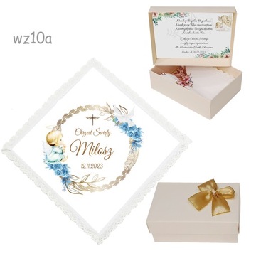 БЕЛАЯ КРЕСТАЛЬНАЯ ХАНИЦА для мальчика, девочки, КРЕЩЕНИЕ, ИМЯ, коробка