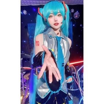 Cosplay Hatsune Miku Halloween Kostium Peruka Niebieski