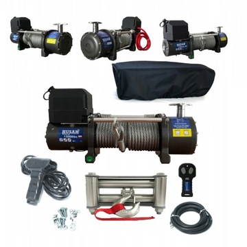 Wyciągarka elektryczna samochodowa 12V 6T Husar 13000lbs Dociskacz LAWETA