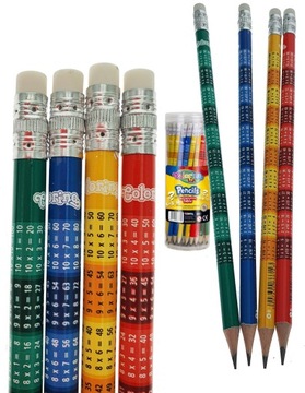 Ołówek z gumką z tabliczką mnożenia Patio