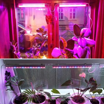 3x ЛАМПЫ ДЛЯ ВЫРАЩИВАНИЯ РАСТЕНИЙ 15 СВЕТОДИОДНЫХ ЛАМП ПОЛНОГО СПЕКТРА T5 6 Вт 30 см