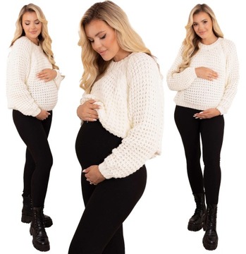 LEGGINSY CIĄŻOWE OCIEPLANE NA ZIMĘ GRUBE GETRY 6XL