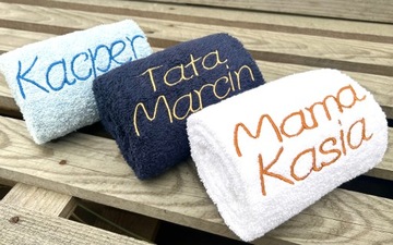 Рождественский подарок Полотенце с вышивкой имени