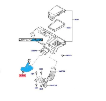 TRUBKA WAZ PŘÍVOD FILTRU VZDUCHU FORD FIESTA V VI FUSION 1.6 TDCI 1453909