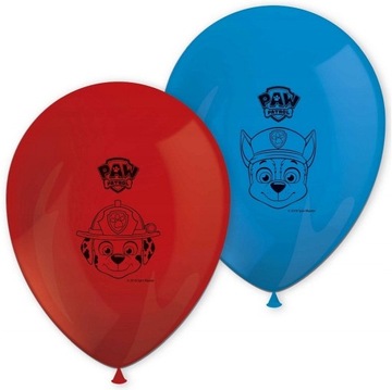 Balony Psi Patrol Paw Urodzinowe Dziecięce 8 szt.