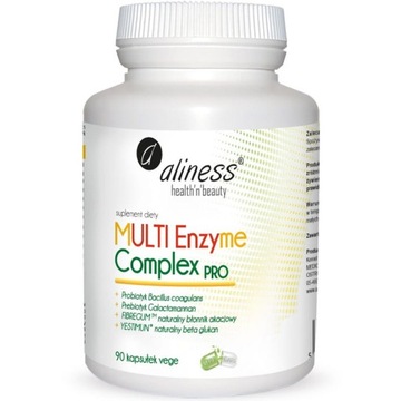 ALINESS Multi Enzyme Complex Pro 90vegcaps KOMPLEKS ENZYMÓW TRAWIENNYCH