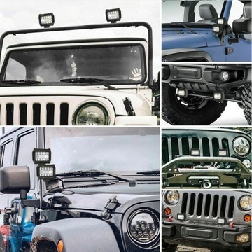 Комплект из 2 галогенных светодиодных рабочих ламп 200 Вт, 12–24 В.