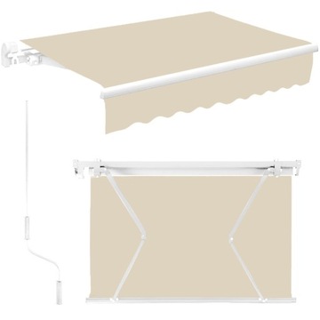 ТЕРРАСА ТЕНТ БАЛКОН СОЛНЦЕЗОН РОЛЕСТАВНИ С РУЧКОЙ 400 x 250