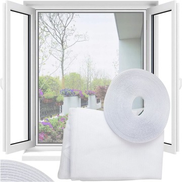 ОКОННАЯ МОСКИТНАЯ СЕТКА НАБОР ИЗ 2 ШТ. + ЗАЛИПКА