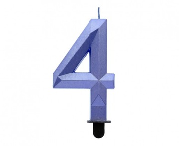 Номера свечей 8 Металлический темно -синий 7,6 см