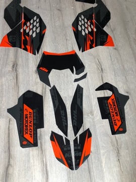 KTM EXC 08-11 okleina BLACK GRAY z ITALII CUBAMOTO