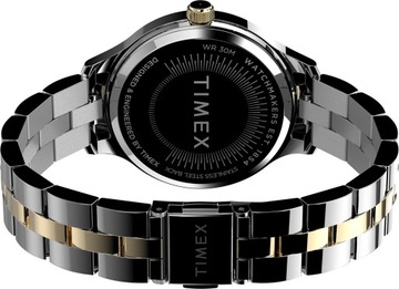 Zegarek damski srebrno-złoty na bransolecie TIMEX