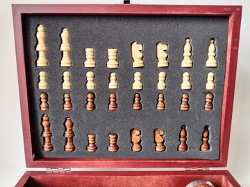 ШАХМАТЫ, дерево, Стаканы, ПЕРСОВКА, Подарочный набор