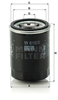 MANN FILTR OLEJE FIAT 500 ALBEA BRAVO II 1.2 1.4