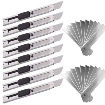 8szt NÓŻ DO TAPET TAPECIAK 18 mm+ 20 OSTRZY GRATIS