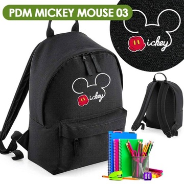 PLECAK SZKOLNY MODNY CZARNY PDM MICKEY MOUSE 05