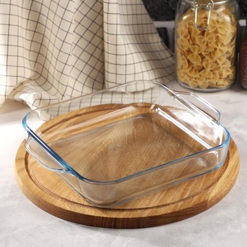 КВАДРАТНАЯ СТЕКЛЯННАЯ БЛЮДА ОБЪЕМОМ 2,4 Л, УСТОЙЧИВАЯ К ОСАДКАМ