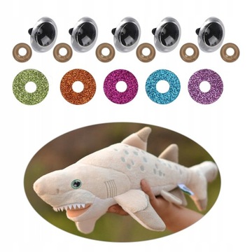 100 SZT. OCZY KOLOROWYMI DO ZABAWEK 16MM