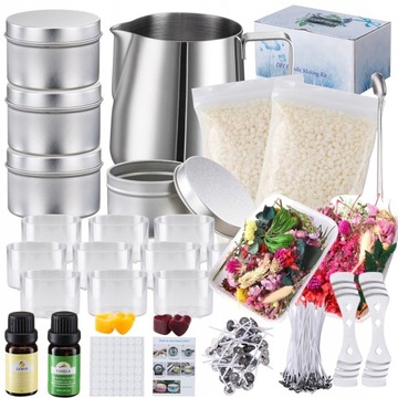 ZESTAW DO PRODUKCJI ŚWIEC SOJOWYCH DIY ŚWIECE
