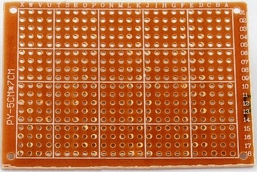 Płytka uniwersalna PCB 5x7cm jednostronna 2,54