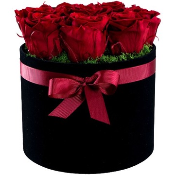 Ekskluzywny FLOWER Box WIECZNE żywe RÓŻE w pudełku