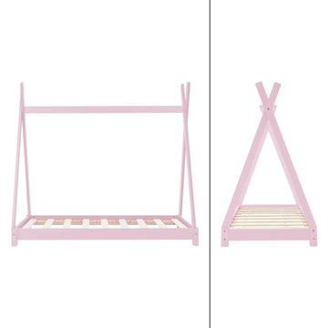 Кровать Типи с ламелями 80х160 см Pink Wood ML