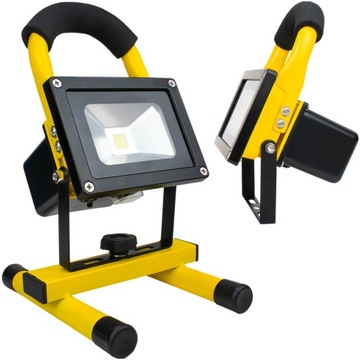 WARSZTATOWY BUDOWALNY REFLEKTOR HALOGEN LED DO REMONTU UCHWYT AKU 900lm 10W