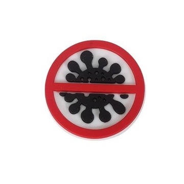 Gumowa Łatka Emblemat Ozdoba Do Kroksów Przypinka Do Butów Stop Virus