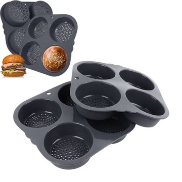 FORMA SILIKONOWA NA BUŁKI DO HAMBURGERÓW 4 FILIŻ