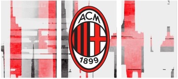 3x OBRAZ NA ŚCIANĘ A.C. MILAN 1899 TRYPTYK 30x40