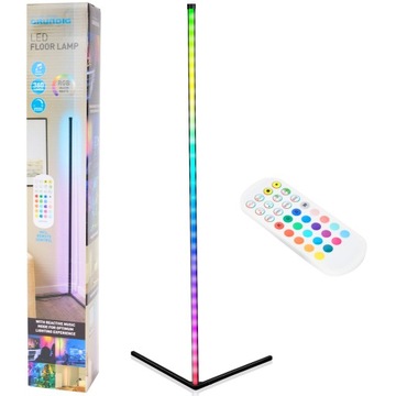 Lampa Podłogowa Narożna LED RGB 360lm 140cm Pilot USB Sensor Muzyki GRUNDIG