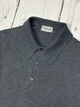 JOHN SMEDLEY Premium Luźna Bawełniana Koszulka Polo Męska r. L