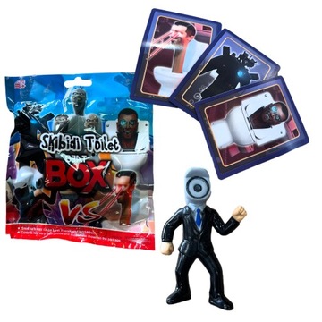 SKIBIDI TOILET SASZETKA NIESPODZIANKA FIGURKA + 3 KARTY KOLEKCJONERSKIE