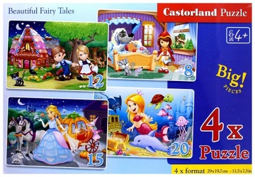 Castorland Puzzle 4w1. Piękne baśnie