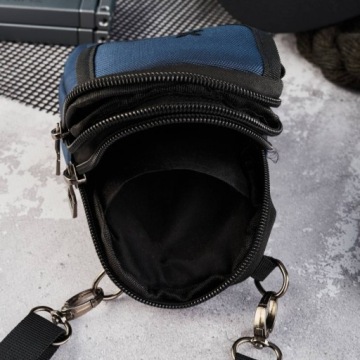 МАЛЕНЬКАЯ МУЖСКАЯ СУМКА НА ПЛЕЧЕ CORDURA, ТЕМНО-СИНЯЯ