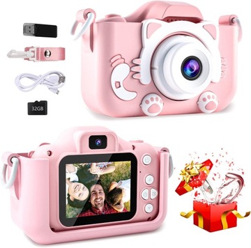 APARAT CYFROWYDLA DZIECI PODWÓJNY Z SELFIE FULL HD 40MPX+ KARTA 32GB
