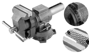 ВРАЩАЮЩИЕСЯ ТИСКИ NEO LOCKWITCH, ЧУГУН, 100 ММ, 360ST, ДВЕ ОСИ, НАКОВАЛЬНЯ 35-030