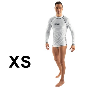 Мужская футболка-рашгард SEAC T-SUN с длинными рукавами, белая, XS