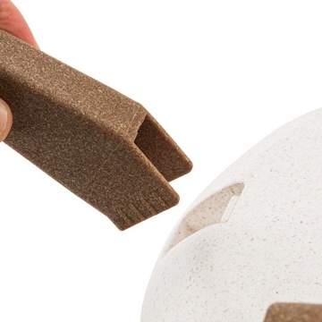 Высокий вазон на ножках Тубус, Белый Экологический