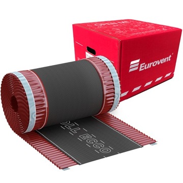Taśma kalenicowa pod gąsior 240mm x 5m RAL 3011 Eurovent Roll ECCO czerwony