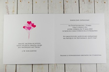 ZAPROSZENIE NA ŚLUB I CHRZEST 2 w 1