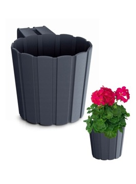 САДОВЫЙ ЦВЕТОЧНЫЙ ГОРШОК ЦВЕТОЧНАЯ КРУМЯ С БАЛЛЮСТРАДОЙ-ДЕРЖАТЕЛЕМ ПЕРИЛА диаметром 14см