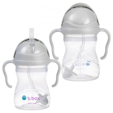 Bidon ze słomką 240 ml Butelka Szara b.box