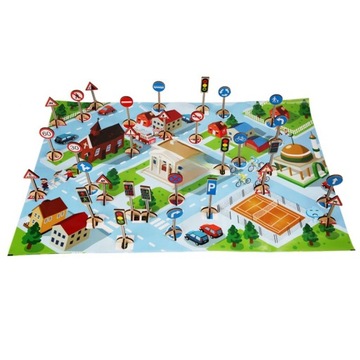 ZESTAW ZABAWEK DLA DZIECI ZNAKI DROGOWE | SYMULACJA RUCHU | DREWNIANE