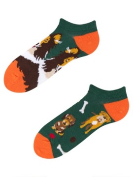 Stopki TODO SOCKS Dogs Low Pieski Kości 39-42