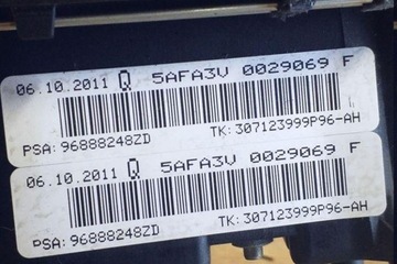 AIRBAG ŘIDIČE CITROEN DS4 96888248ZD 1.6L DIESEL 82KW 2011