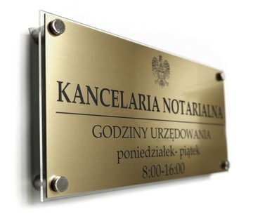 TABLICZKA Kancelaria Prawna DYSTANSE 295x145mm