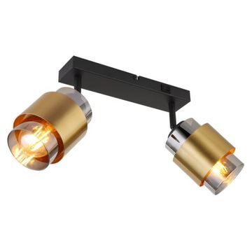 Dwupunktowa lampa reflektorowa z włącznikiem do salonu MILLEY 15560-2 Globo