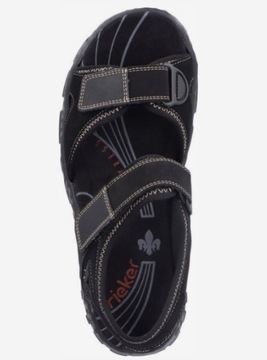 Rieker sandały damskie sportowe na rzepy komfortowe czarne r. 37