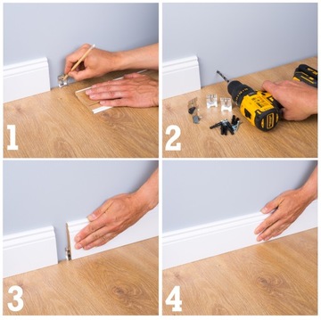 Плинтус МДФ 8 БЕЛЫЙ, рифленый плинтус